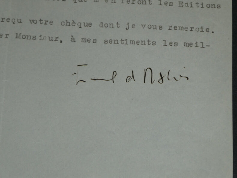 Emmanuel D'astier De La Vigerie - Lettre dactylographi&eacute;e sign&eacute;e - 1947. Emmanuel D'astier De La Vigerie