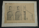 Trav&eacute;e de l'&eacute;glise Saint-Germain &agrave; Pont-Audemer (Eure) - Dessin original sign&eacute; - Vers 1930. Louis Henri Laffill&eacute;e