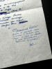 Emmanuel ROBLES, Ecrivain - POEME AUTOGRAPHE SIGN&Eacute;. Emmanuel ROBLES