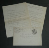 Lieutenant Henri PIGUET - Lettre autographe sign&eacute;e &agrave; C&eacute;cile SOREL, 1917, 5 pages. Henri PIGUET
