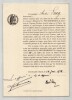 Pouvoir sign&eacute; par Andr&eacute; Lang - Collection coh&eacute;rente 25 auteurs & musiciens. Andr&eacute; Lang