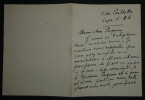Henri BERNSTEIN, Dramaturge - LETTRE AUTOGRAPHE SIGN&Eacute;E VILLA PAILLOTTE CAP D'AIL. Henri BERNSTEIN