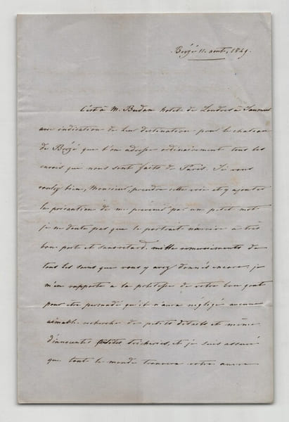 Pierre Simon de Dreux-Br&eacute;z&eacute; - pr&eacute;lat et &eacute;v&ecirc;que - Lettre autographe sign&eacute;e - 1849. Pierre Simon de Dreux-Br&eacute;z&eacute;