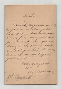 Général Albert Cambriels - Lettre autographe signée - "Vous êtes mignonne"