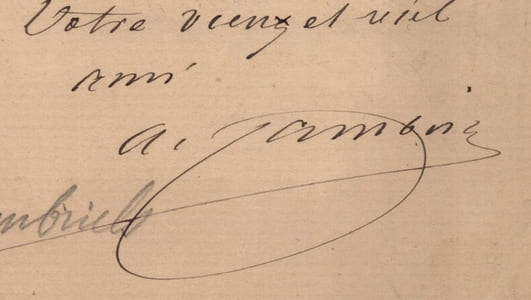Général Albert Cambriels - Lettre autographe signée - "Vous êtes mignonne"
