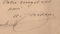 Général Albert Cambriels - Lettre autographe signée - "Vous êtes mignonne"