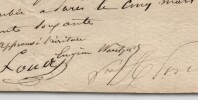 Pouvoir manuscrit sign&eacute; par Eug&egrave;ne Woestyn – Collection 24 auteurs & musiciens. Eug&egrave;ne Woestyn