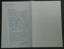 Simon Gantillon - LETTRE AUTOGRAPHE SIGN&Eacute;E - Ballet avec Henri Tomasi, 1940. Simon Gantillon