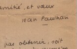 Jean Paulhan - Lettre dactylographi&eacute;e et autographe sign&eacute;e - 1946. Jean Paulhan