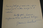 Joachim MERLANT, Auteur - LETTRE AUTOGRAPHE SIGN&Eacute;E, Brest, 1908. Joachim MERLANT