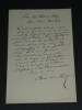 Oscar Comettant, Musicien - LETTRE AUTOGRAPHE SIGN&Eacute;E &agrave; Michel, journaliste 1885. Oscar Comettant