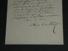 Oscar Comettant, Musicien - LETTRE AUTOGRAPHE SIGN&Eacute;E &agrave; Michel, journaliste 1885. Oscar Comettant