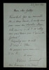 Victorin de JONCI&Egrave;RES - CARTE AUTOGRAPHE SIGN&Eacute;E &Agrave; Louis GALLET, 1884. Victorin de Jonci&egrave;res