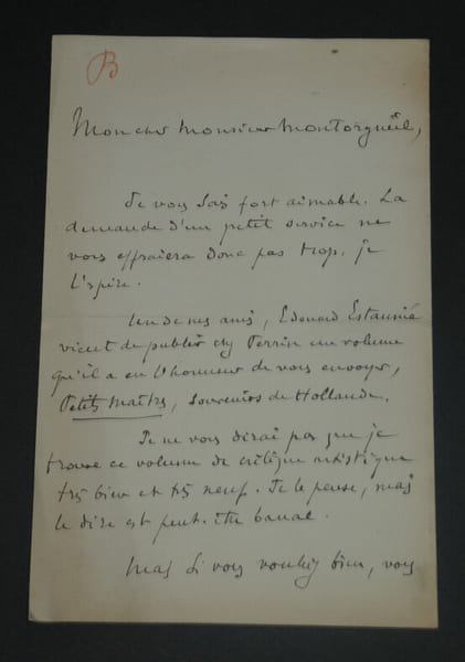 Louis Baudry de Saunier - LETTRE AUTOGRAPHE SIGN&Eacute;E &Agrave; Georges Montorgueil - 1893. Louis Baudry de Saunier