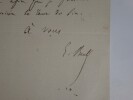 BEULE Ernest - LETTRE AUTOGRAPHE SIGN&Eacute;E, ARCH&Eacute;OLOGUE. Ernest Beul&eacute;