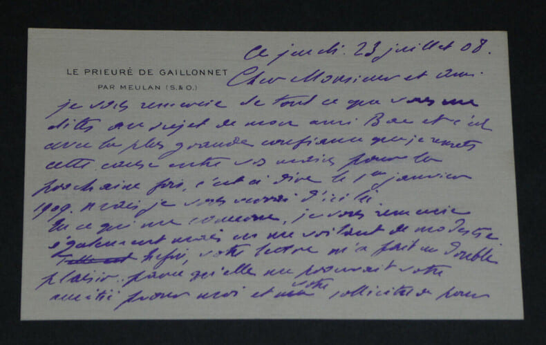 Maurice DONNAY - CARTE LETTRE AUTOGRAPHE SIGN&Eacute;E, 1908. Maurice DONNAY