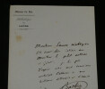 Olivier Alexandre BARBIER - Lettre autographe sign&eacute;e - Maison du Roi - 1837. Olivier Alexandre BARBIER