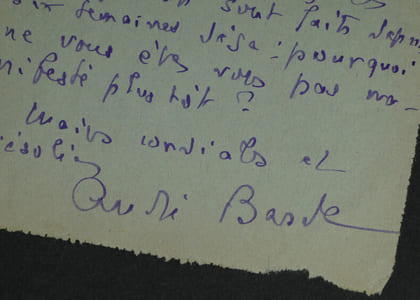 André BARDE - Lettre autographe signée à Mr Mothillon, 23 juin 1936