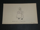 Petit dessin &agrave; l'encre, Votre future bonne... La perle du jour, Dusseris, 1920. Dusseris