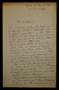 Georges Henri HALPHEN - LETTRE AUTOGRAPHE SIGN&Eacute;E A Charles-Ange LAISANT, 1888. Georges Henri HALPHEN