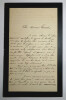 V. LE GROS, instituteur - LETTRE AUTOGRAPHE SIGN&Eacute;E A Charles-Ange LAISANT, 1912. V. LE GROS
