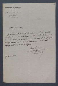 Édouard THIERRY - LETTRE AUTOGRAPHE SIGNÉE, 1868