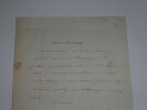 LETTRE AUTOGRAPHE SIGN&Eacute;E, &Eacute;CRIVAIN, AVOCAT. Emile Souvestre