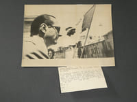 Photographie noir et Blanc d'époque années 70 AFP Jacques CHIRAC en Corse 1978