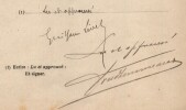 Pouvoir sign&eacute; Guillaume Livet - Collection coh&eacute;rente 25 auteurs & musiciens. Guillaume Livet