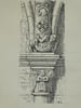 Retomb&eacute;e des nervures du chœur de l'&eacute;glise de Lucheux (Somme) - Dessin original sign&eacute;. Louis Henri Laffill&eacute;e