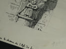 Retomb&eacute;e des nervures du chœur de l'&eacute;glise de Lucheux (Somme) - Dessin original sign&eacute;. Louis Henri Laffill&eacute;e