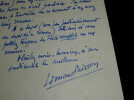 Edouard PEISSON, Ecrivain - LETTRE AUTOGRAPHE SIGN&Eacute;E, 1945. Edouard PEISSON
