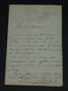 Armand-Emmanuel-Charles GUIGNARD de Saint-Priest - Lettre autographe sign&eacute;e, 20 janvier 1861. Armand-Emmanuel-Charles GUIGNARD de Saint-Priest