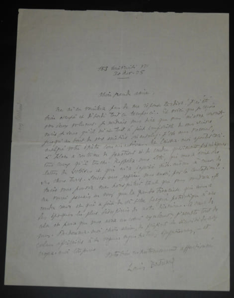 BERTRAND Louis - LETTRE AUTOGRAPHE SIGN&Eacute;E 1923. Louis Bertrand
