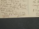 Lucien JONAS - CARTE POSTALE AUTOGRAPHE SIGN&Eacute;E &agrave; Charles BARBET, 1923. Lucien JONAS