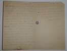 CAHEN Albert - LETTRE AUTOGRAPHE SIGN&Eacute;E, PARIS, SEPTEMBRE 1873. Albert Cahen