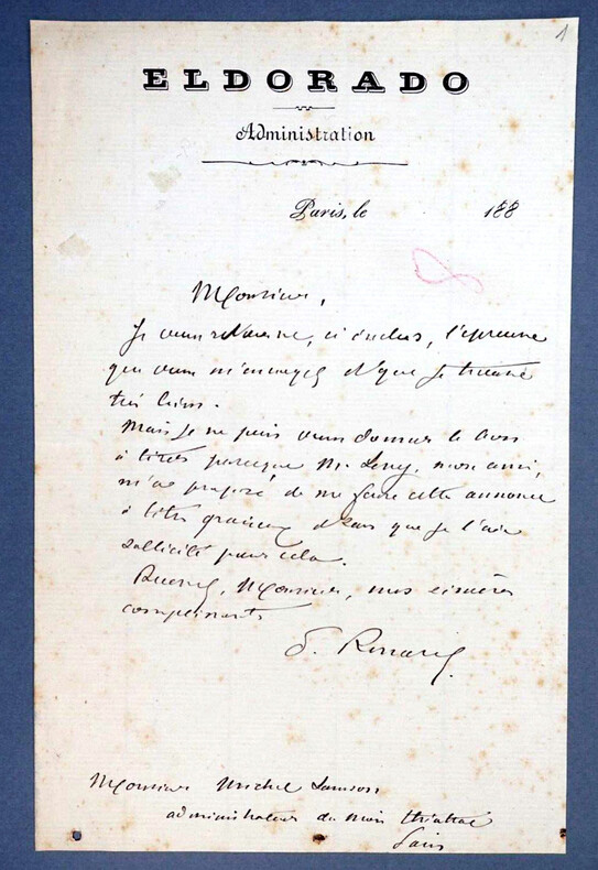 Paul RENARD, Essayiste - LETTRE AUTOGRAPHE SIGN&Eacute;E. Paul RENARD