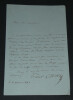 Paul LACROIX Lettre autographe sign&eacute;e sur la r&eacute;&eacute;dition de certains ouvrages 1841. Paul LACROIX