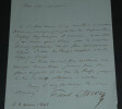 Paul LACROIX Lettre autographe sign&eacute;e sur la r&eacute;&eacute;dition de certains ouvrages 1841. Paul LACROIX