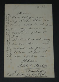 Adolphe BELOT - LETTRE AUTOGRAPHE SIGNÉE