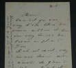 Adolphe BELOT - LETTRE AUTOGRAPHE SIGN&Eacute;E. Adolphe BELOT