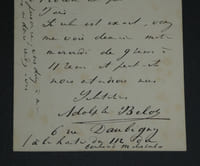 Adolphe BELOT - LETTRE AUTOGRAPHE SIGNÉE
