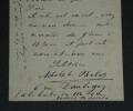 Adolphe BELOT - LETTRE AUTOGRAPHE SIGN&Eacute;E. Adolphe BELOT