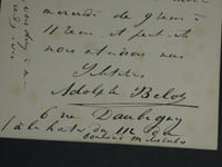 Adolphe BELOT - LETTRE AUTOGRAPHE SIGNÉE