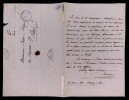 Lettre autographe sign&eacute;e de Joseph-Xavier BONIFACE dit SAINTINE, 4 novembre 1842. Joseph-Xavier BONIFACE dit SAINTINE