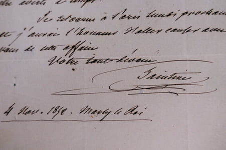 Lettre autographe signée de Joseph-Xavier BONIFACE dit SAINTINE, 4 novembre 1842