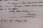 Lettre autographe sign&eacute;e de Joseph-Xavier BONIFACE dit SAINTINE, 4 novembre 1842. Joseph-Xavier BONIFACE dit SAINTINE