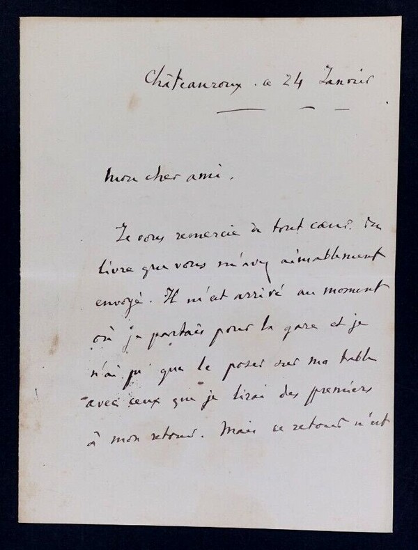 Andr&eacute; FOULON DE VAULX, Po&egrave;te - LETTRE AUTOGRAPHE SIGN&Eacute;E DE 3 PAGES, Ch&acirc;teauroux. Andr&eacute; FOULON DE VAULX