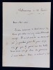Andr&eacute; FOULON DE VAULX, Po&egrave;te - LETTRE AUTOGRAPHE SIGN&Eacute;E DE 3 PAGES, Ch&acirc;teauroux. Andr&eacute; FOULON DE VAULX