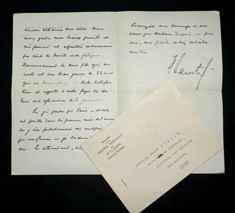 Antonin BESSON - Lettre autographe signée à André DUPUIS, Bordeaux, 1930